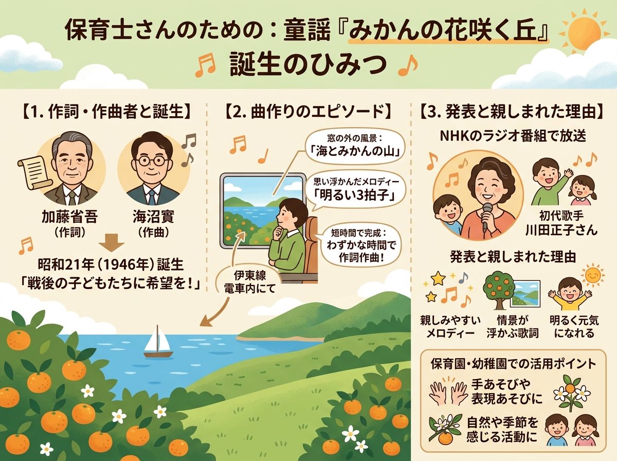みかんの花咲く丘の作詞作曲と誕生の経緯