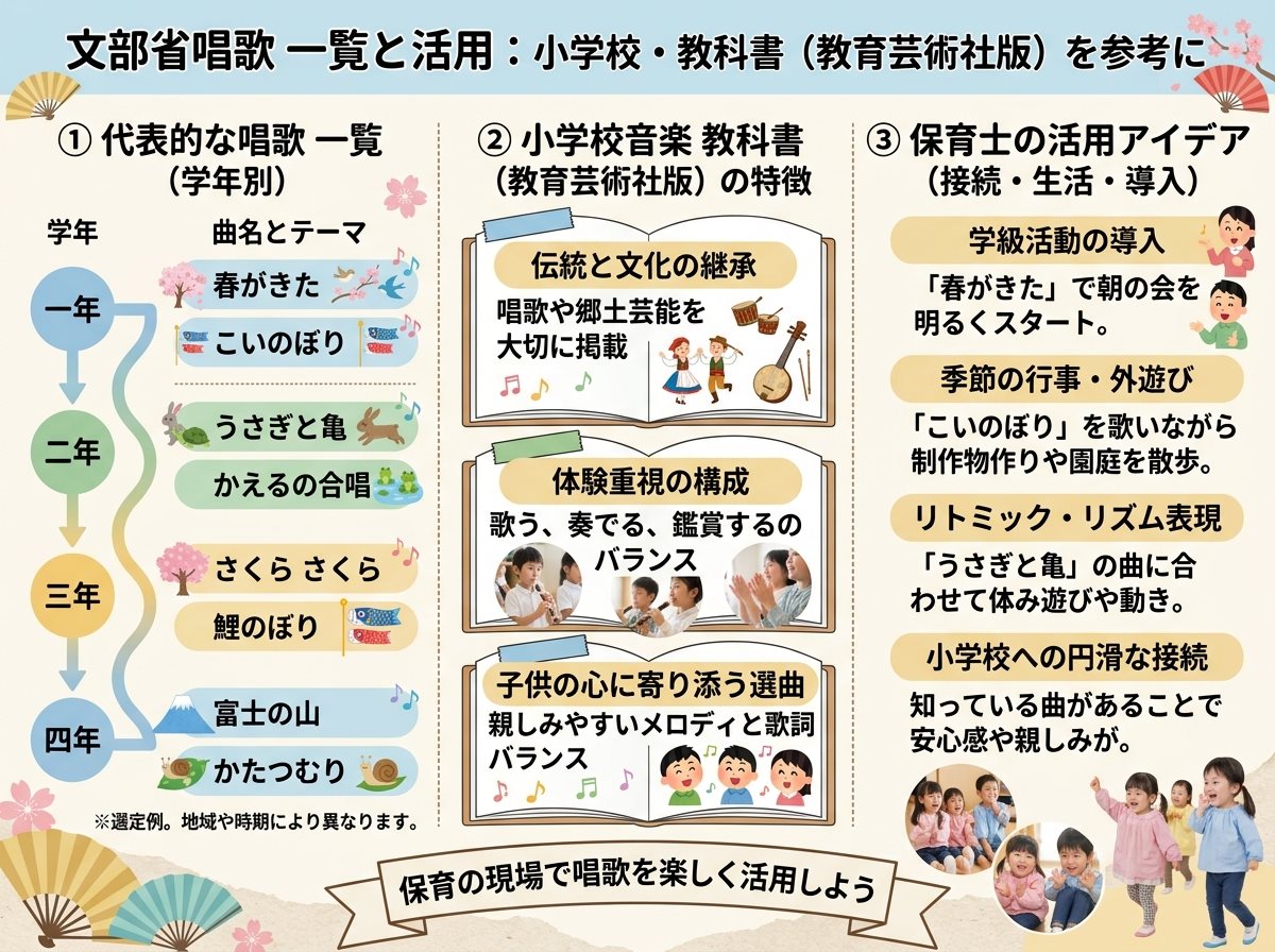 文部省唱歌 一覧 小学校と教科書(教育芸術社)
