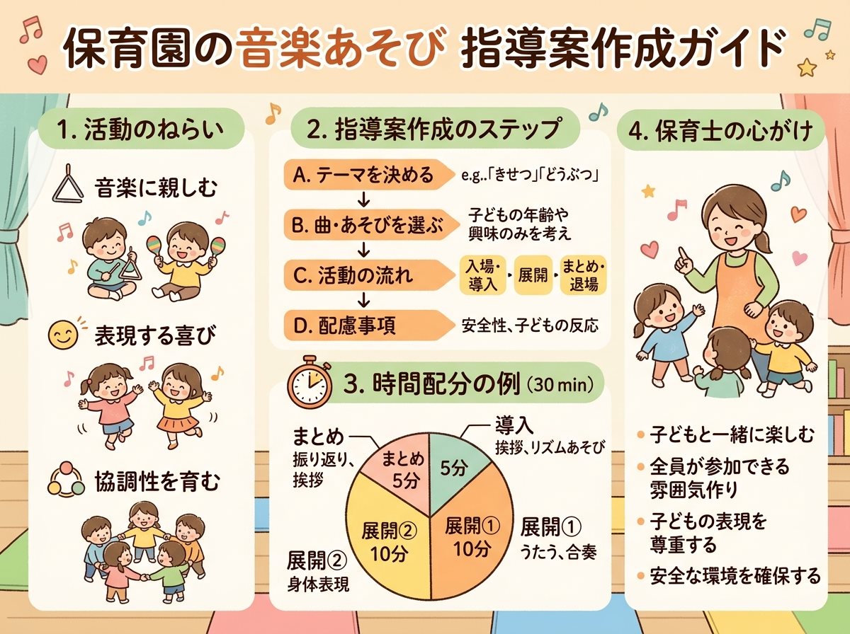 音楽の時間 保育園 音楽あそび 指導案