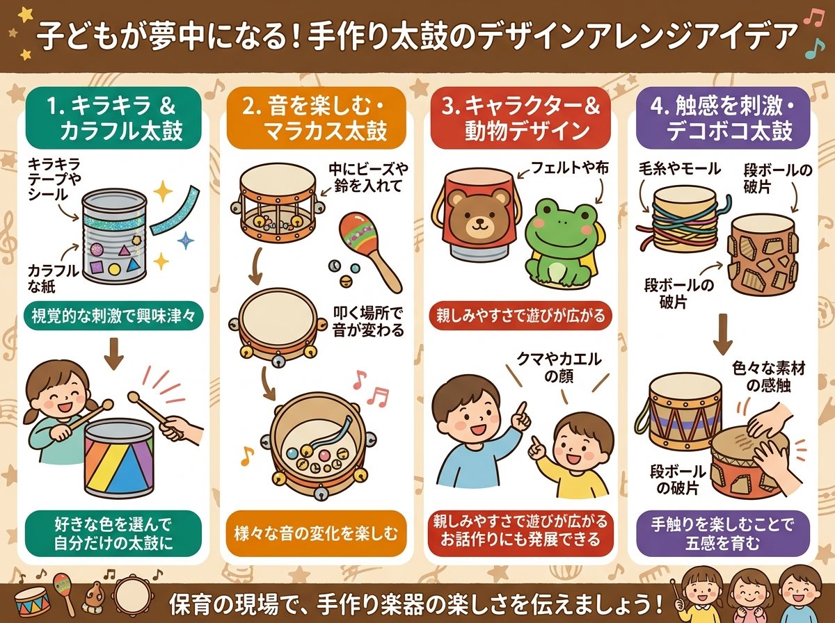 太鼓手作りで子どもが夢中になるデザインアレンジのアイデア