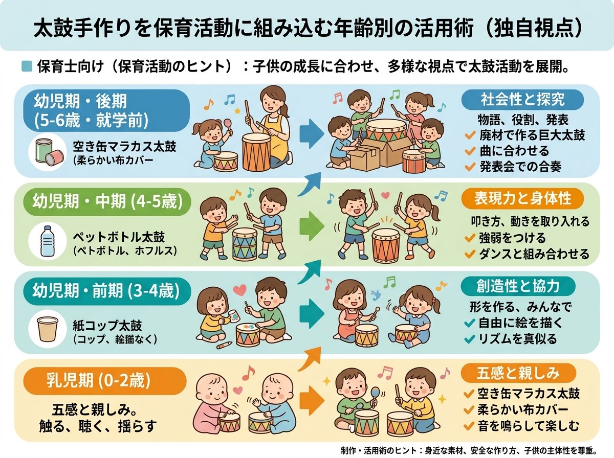 太鼓手作りを保育活動に組み込む年齢別の活用術（独自視点）